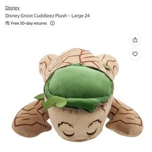 Disney Groot Plush Pillow Toy - Green, Tan, Brown